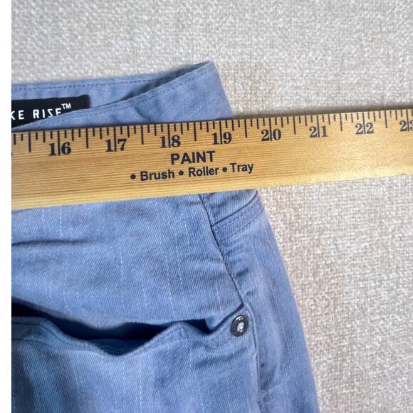 Smoke Rise Men’s 38 Blue Dusty Utility Cargo Denim Shorts Raw Hem Streetwear - Picture 5 of 10